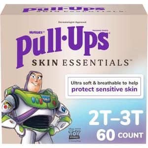 Pull-Ups Boys' Skin Essentials Potty Training Pants, Training Underwear, 2T-3T (16-34 lbs), 60 Ct