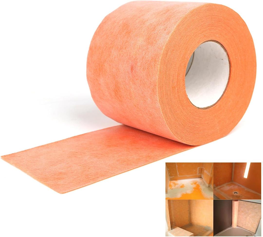 Professional Waterproof Membrane for Shower,5In x 100Ft(42 Sq Ft), Superior Waterproofing Solution for Bathroom, Kitchen,Saunas and Wet Areas