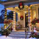 Solar String Lights Outdoor, Blackish Green Wire, 40ft 100 LED with 8 Lighting Modes for Outside,Garden,Courtyards,Trees (Warm White)