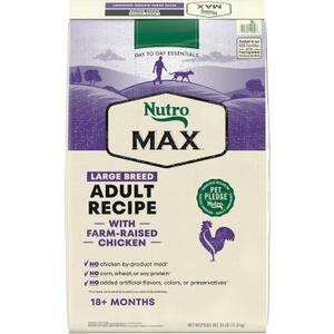 Nutro Max Adult Large Breed Dry Dog Food with Farm-Raised Chicken, 25 lb. Bag (25 Pound (Pack of 1))