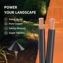 SUNVIE 12/2 Low Voltage Landscape Wire 250FT with Spool Outdoor Landscape Lighting Cable 12 Gauge 2 Conductors Low Voltage Wire for Landscaping Lights, ETL Listed, Pure Copper, Direct Burial