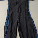 Micosuza Full Body Swimsuit Swim Suit Full Coverage - Long Legs Long Sleeves for Women One Piece Rash Guard (XX-Large, Blue Leaves)