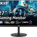 Acer Nitro 27" WQHD 2560 x 1440 PC Gaming IPS Monitor | AMD FreeSync Premium Up to 180Hz Refresh 0.5ms DCI-P3 95% 1 Display Port 1.2 & 2 HDMI 2.0 XV271U M3bmiiprx,Black