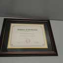 GraduationMall 8.5x11 Diploma Frame with Black over Gold Mat or Display 11x14 Certificate without Mat,Solid Wood & Tempered Glass,Cherry Finish with Gold Trim