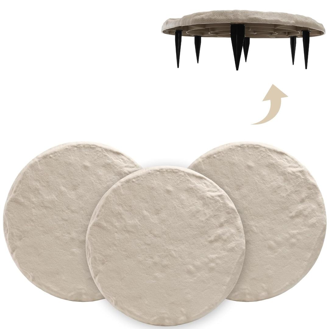 4Pcs Large Stepping Stones Outdoor Garden Walkway,Durable Pavers for Patio