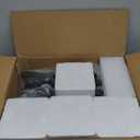 Unicozin Modern Bathroom Light Fixtures, 4 Light Vanity Lights Over Mirror, Black Wall Lamp with Clear Glass for Living Room Cabinet Bedroom Porch