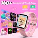Kids Wach for Girls Boys 6-15 Year Old - Smart Watch for Kids 1.8" Fitness Tracker,No Phone needed,Pedometer Sleep Monitor Heart Rate Waterproof,Puzzle Game for Girls Boys Teens Birthday Gift (Pink)