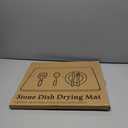 Quick Dry Stone Drying Mat for Kitchen Counter, Water-Absorbent Diatomaceous Dish Drying Mats, Multi-Purpose Stone Drying Tray for Cups Dishes Bottles, Pearl White-Marble