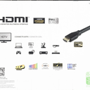 GE 25ft 4K HDMI 2.0 Cable with Ethernet, Gold-Plated Connectors, Black, 48723, New