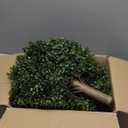 Artificial Boxwood Topiary Ball Trees for Outdoor Set of 2 Fake Plant Bushes with Ground Spike UV Resistant Faux Shrubs for Garden Front Porch, Green