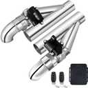 2 Inch Electric Exhaust Cutout with Elbow Valved Muffler Valvetronic Exhaust Valve Kit (2 pcs)