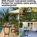 Fashion&cool Patio Side Table for Small Space, 14 Inch Weather Resistant Metal Side Table, Small Round End Table Accent Table for Patio Yard Porch Balcony Garden Bedside Plant Stand Indoor Outdoor