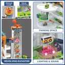 Dinosaur Toy Car Ramp Set - Race Track Garage Playset with Mini Cars & Animal Figures for Kids Aged 3-6 - Gift for Boys Kids Ages 3 to 6 Years Old