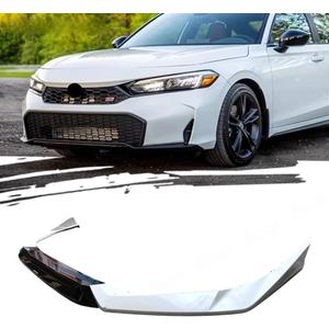 Front Bumper Lip Splitter Compatible with 11th Honda Civic 2025+, Yofer Design 2 Tone Painted Spoiler Body Kit, Pearl White Black