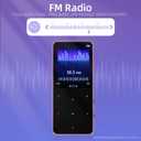 Mp3 Player with Bluetooth 5.3, Portable Digital Mp3 Music Player with Speaker, FM Radio, Voice Recorder, E-Book, Touch Buttons, Supports up to 128GB, (Rose Gold,64GB)