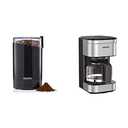 KRUPS 1500813248 203 Electric Spice and Coffee Grinder with Stainless Steel Blades AND KM202850 Simply Brew Compact Filter Drip Coffee Maker