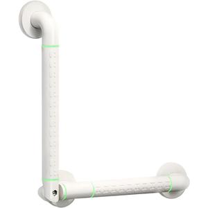 Angled Grab Bars for Shower & Bathtub, Grab Bars for Wall Toilet, Handicap Elderly Safety Hand Rails Handle Shower Grab Bars, Secure Handicap Grab Bars for Tub Seniors (White, 19&19Inch)