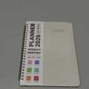 2026 Planner, Weekly and Monthly Calendar Planner Book, January 2026 - December 2026, Hardcover Spiral Planner with Monthly Tabs, Notes Pages, Perfect for Women & Men, A5 (6.4" x 8.5") - Beige