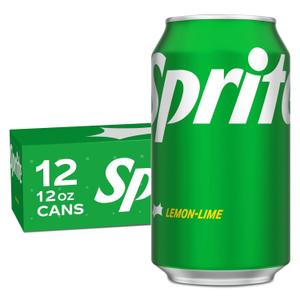 Sprite Lemon Lime Soda Soft Drinks, 12 fl oz, 12 Pack,Cans (EXP 03/16/27)