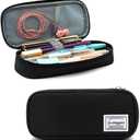 FUXINGYAO Pencil Case, Multi- Slot Pencil Pouch, Portable Pencil Bag, Pen Case for& Office(Black)