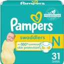 Pampers Baby Diapers - Swaddlers - Size 0, 31 Count, Ultra Absorbent Disposable Newborn Diaper