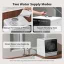 AIRMSEN Countertop Dishwasher with Built-in Water Tank & Softener | 8 Wash Programs & 3 Useful Functions, No Hookup Needed, Hot Air Drying & 72H Air Circulation, Delayed Start, Child Lock