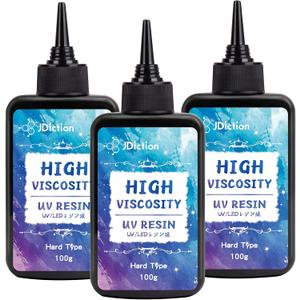 JDiction UV Resin, Upgrade 300g High Viscosity Hard UV Resin with Crystal Clear Resins Kit for Doming, Sealing, Coating, and Casting