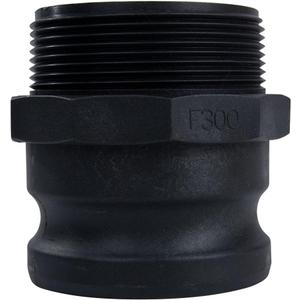 2 pcs Camlock Fittings Poly (3" Type F_ Standard Camlock Couplings, Male Adapter x Male Thread Camlock Fittings Polypropylene Cam Groove Fitting (3")