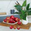 Woration Simulation Lifelike Fake Pomegranates Decoration Realistic Artificial Fruits Props Vivid Pomegranates Home Kitchen Shop Wedding Display 12PCS