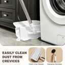 Snap Grip Mini Mop, Zero Touch Gap Dust Cleaner & Locking Head, Cloth Changing Mini Mop, for Kitchen Bathroom Toilet Corners Window Wall Cleaning(10 Reusable Cloths)