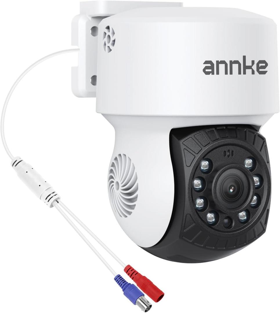 ANNKE 1080P 2MP AHD CCTV Home Surveillance Dome PT Wired Camera with 350 pan and 90 tilt, 100ft IR Night Vision, IP65 Weatherproof Security AddOn Cam for Outdoor Use, Wide Compatibility - APT200