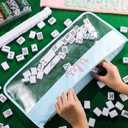 2 Pcs American Mahjong Bag Empty Mahjong Tiles Bag with Zipper Letters Mah Jong Carrying Bags American Mah Jong Accessory Case Only (Modern Style,Large)