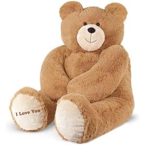 Vermont Teddy Bear ; Customizable Giant 4 ft Stuffed Teddy Bear  Big Plush Custom Cute Bear  Personalized Plush Gift for Valentines Day, Birthday & Baby Shower, Eco Friendly & Stuffed in The USA
