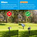 APONUO Solar Spot Lights Outdoor 6-in-1 Landscape Lighting Dusk to Dawn Solar Uplights IP65 Waterproof 9.8ft Cable Outdoor Spot Lights for Yard Pathway Garden Tree Decoration (Warm White)