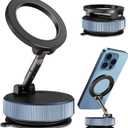 Vacuum Magnetic Suction Phone Holder360 Adjustable Magnetic Car Phone Holder ,Foldable and Retractable Hands-Free Suction Cup Phone ,Phone Holders for Your Car/Gym/Mirror Mount for iPhone & Android
