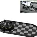 Multifunctional Car Anti-Slip Mat with 360 Rotating Phone Holder,Anti Slip Mat for Car Dashboard with Temporary Parking Number,Anti Slip Phone Mat for Car for Phones, Sunglasses, Keys (Gray Black)