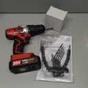 AVID POWER 20V MAX Lithium lon Cordless Drill Set, Power Drill Kit with Battery and Charger, 3/8-Inch Keyless Chuck, Variable Speed, 16 Position and 22pcs Drill Bits (Red)