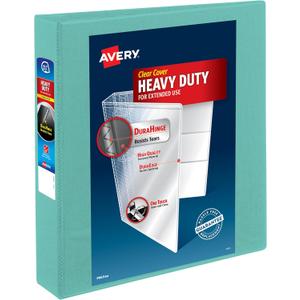 Avery Heavy-Duty View 3 Ring Binder, 1.5 Inch EZD Rings, Great for Portfolios, Office, School Notebooks, and More, 1 Mint Binder (79271)