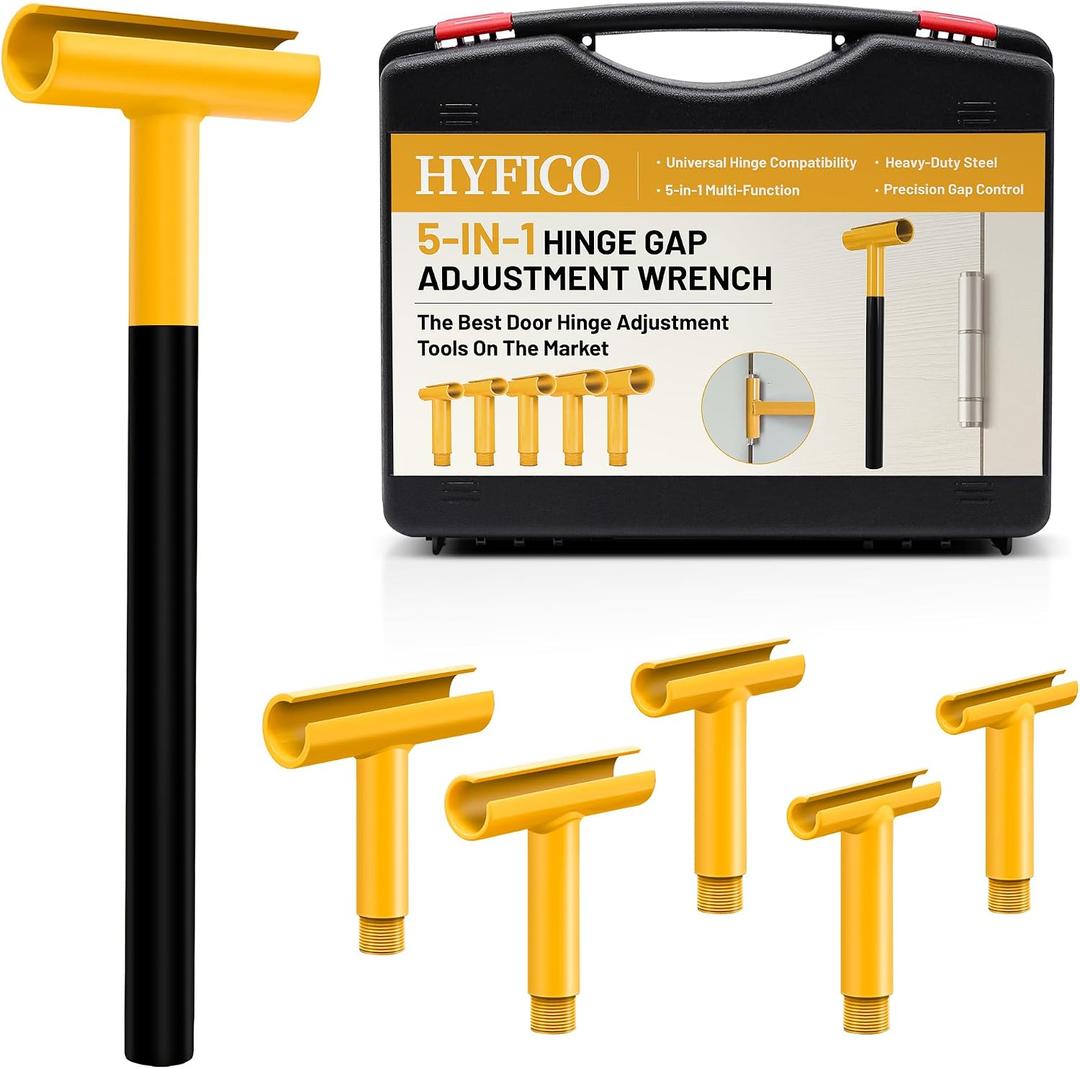 Upgraded Hinge Gap Adjusting Wrench for Residential and Commercial, Door Hinge Adjustment Tool for Door Quick and Efficient Solutions, User-Friendly Adjustments Tools (Yellow)
