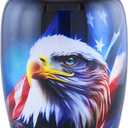 Cremation Urn for Human Ashes Adult Large Eagle Funeral Urn for Ashes, Memorial Urn for Men & Women, 200 Cubic Inch Decorative Burial Urn with Velvet Bag (Non-Customize, Adult)