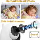 ANMEATE 5" HD Video Baby Monitor with Camera and Audio - No WiFi, 48H Battery Life,720P Remote Pan Tilt Zoom, Two-Way Talk, Night Vision, Thermal Room Monitor, Lullabies & White Noise, 1000ft Range