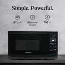 Farberware 0.7 Cu. Ft. Countertop Microwave Oven 700 Watts Power, Auto Cook Settings, Defrost, Easy Clean and Child Safety Lock - Black