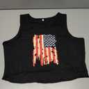 NEWKA USA Crop Tops for Women American Flag Tank Top Patriotic 4th of July Sleeveless Shirt, L