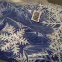 GarveeHome Area Rug 6x9 Christmas Snowflake Rug Machine Washable Area Rugs, Non-Slip Indoor Door Mat Holiday Large Area Rug for Bedroom Entryway, Blue