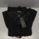 Scarlet Darkness Renaissance Shirt Women Pirate Costume Women Vintage Corset Tops, XL, Black