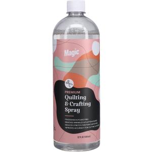 Magic Premium Quilting & Crafting Spray  Fabric Spray for Cutting, Creasing, & Sewing  Best Press Spray Starch for Quilting to Flatten Seams & Wrinkles  Wrinkle Spray - PREMIUM QUILTING & CRAFTING
