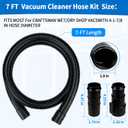 CMXZVBE38761 1-7/8 in, x 7 ft.for Craftsman,Industrial-Grade ShopVacuum Replacement Hose,Wet Dry Vac Hose Attachment,Vacuum Hoses,fits Most Wet/DryVacuums with a 1-7/8 inDiameter Hoses