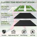 Neoaider Softball Pitching Mat with 30MM Thickened Pitching Mound, Non-Slip Backing, Anti-Fade Turf, 10x3 ft Pitching Mat for Indoor & Outdoor Use, Gift for Softball/Baseball Enthusiast, Green/Clay
