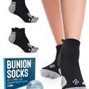 Doctor's Select 2 Pairs Bunion Socks for Women and Men - Copper & Bamboo Viscose infused Bunion Relief Socks | Toe Separator M