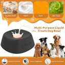 Yipetor Slow Feeder Dog Bowls for Liquid Treat, Entertained Ball-in Bone Broth Dog Lick Bowl, 3/4 Cup Yogurt Pup Lick Toy for Large Medium Small Breeds Dietary Supplement/Post-op Nutrition
